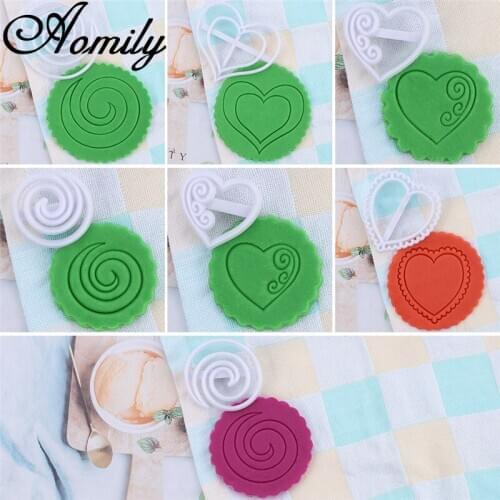 Amoliy Cake Cutter Mold Heart Fondant Cutter Cookie DIY Football Fondant Cake Decorating Tools Kitchen Accessories Baking Mold
