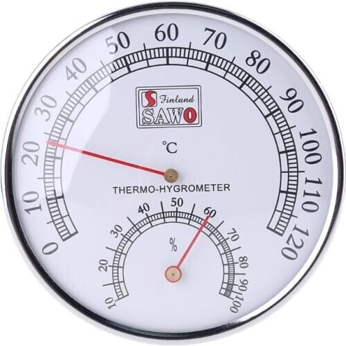 Sauna Thermometer Stainless Steel Case Steam Sauna Room Thermometer Hygrometer Bath And Sauna Indoor Outdoor Used Dropshipping