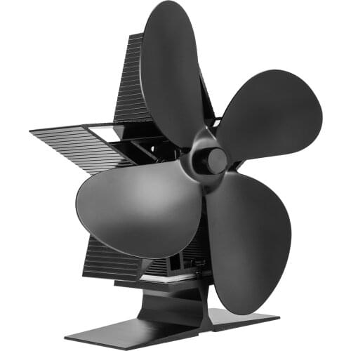 4-Blades Fireplace Stove Fan Silent Motors Heat Powered Stove Fan For Wood Log Burner Fireplace Fan Efficient Heat Distribution