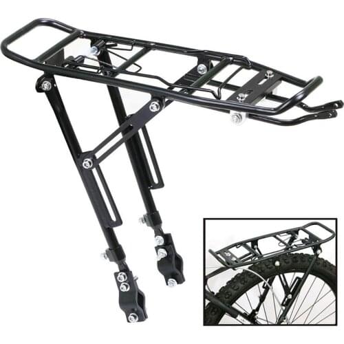 Alloy Rear Bicycle Pannier Rack Carrier Bag Luggage Cycle Mountain Bike Black