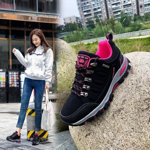 Sports Shoes Womens Middle Top Sports Running Shoes Walking Breathable Sports Lace Up High Platform Casual Shoes