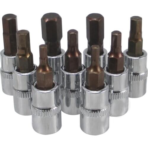1PCS 1/4'' Impact Hex Bit Socket Set H2mm/2.5mm/3mm/4mm/5mm/6mm/7mm/8mm/10mm Allen Keys Screwdriver Bit Socket Wrench Tools