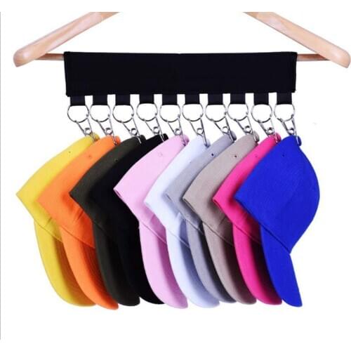 10 Clips Hat Rack Travel Door Hanger System Organizer Self Adhesive Portable Foldable Cap Closet Holder Storage