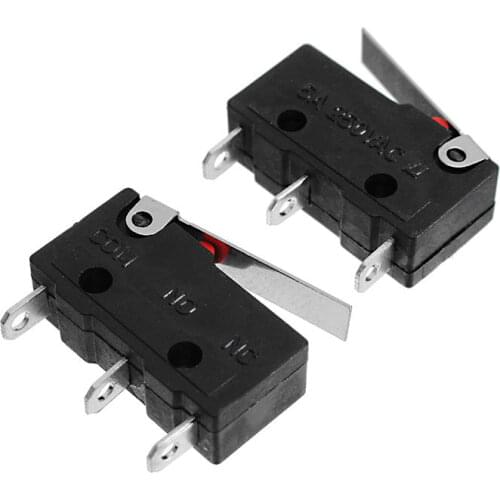 10pcs 5A 250V 3 Pin Tact Switch Sensitive Microswitch Micro Switches Handle KW11-3Z Limit Switch