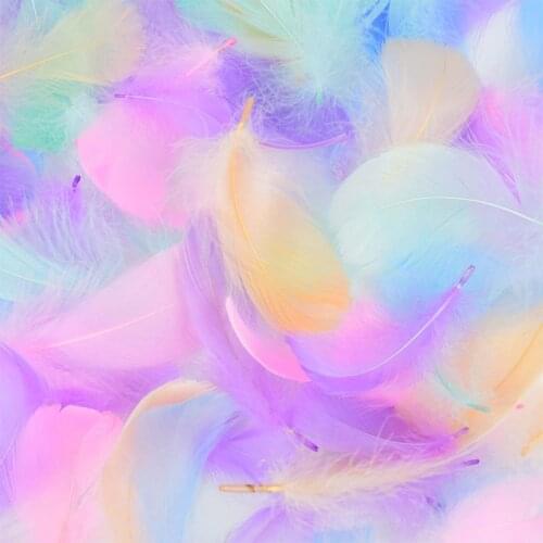 100pcs/lot Goose Feathers 4-8cm Small Floating Colourful Swan Feather Plume for Sewing Craft Wedding Home Decoration Plumes