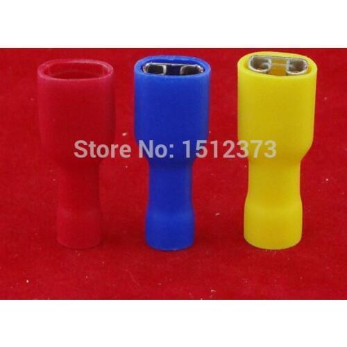 45 piece/lot pre-insulating crimp terminal block full insulaitng female FDFD1-250 FDFD2-250 FDFD5-250 each 15pcs