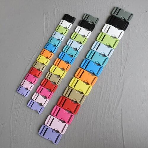 50 Pcs 15/20/25mm Plastic Release Curved Belt Buckle for Bag DIY Paracord Buckles Bracelet Trinket Bracelet Accessories