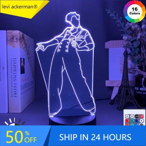 Anime 3D Night Light lamp Gift for celebrity Fans Bedroom Decor Light LED USB Touch Sensor Color Changing Work Holiday Desk Lamp