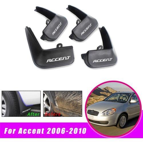 Mud Flaps For Hyundai Accent Sedan 2006-2010 for Fender Splash Guards Mudguards Mudflaps Car Accessories 4pcs