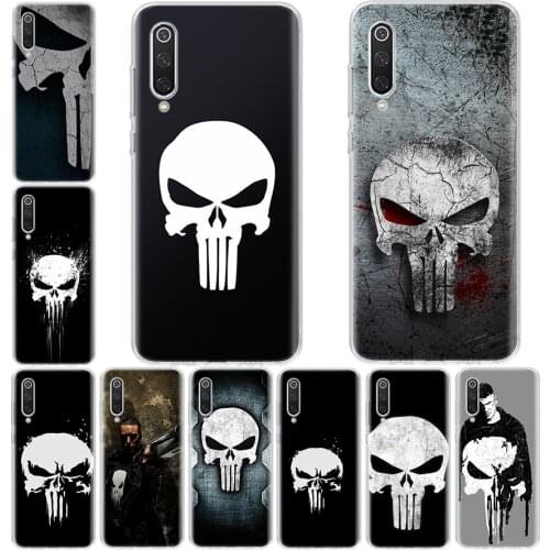 Black and white skull Phone Case For Xiaomi Note Mi 11 8 9 9T 10 10T Ultra CC9 A1 A2 A3 F1 F2 F3 Lite Pro X3 6X 5X CC9E Coque Co