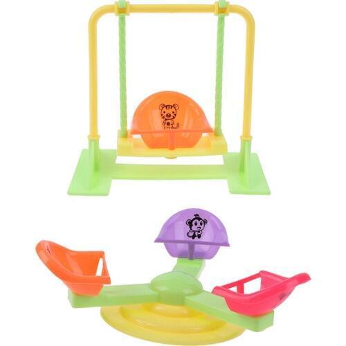 Girl Play House Doll Amusement Park For Doll Slide Amusement Park Slide Swing Accessories Doll Swing Toy Accessories