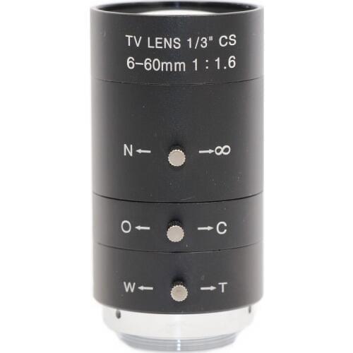 CCTV Camera 6-60mm Lens 2.0 MegaPixel Manual Zoom/Focus/IRIS CS Mount,Support Infrared Night Vision Lens For CCTV Camera