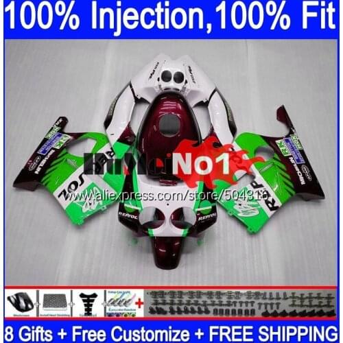 Injection Body For HONDA CBR 250 RR CBR250RR MC19 88 89 134MC.172 green gloss CBR 250RR 250R CBR250 RR 1988 1989 OEM Fairing Kit