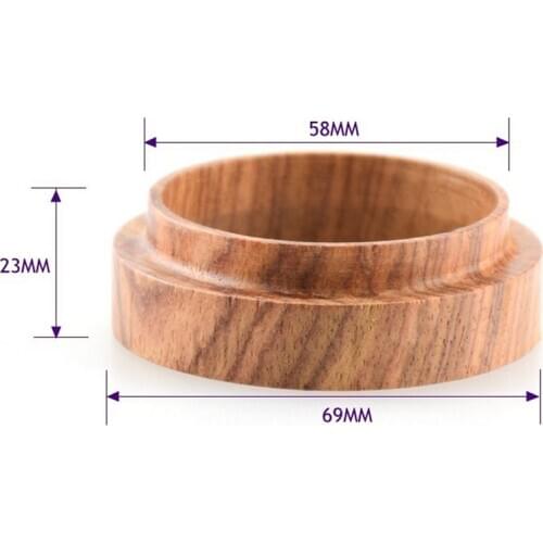 LBER 58MM Wooden ligent Dosing Ring for Brewing Bowl Filter Coffee Tamper Powder Coffee Accessory Barista Tool