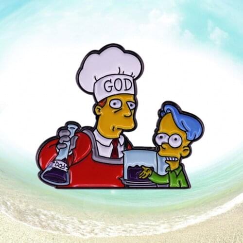 Lisa Matt Groening Troy McClure Billy In The Kitchen with DNA enamel pin “ Mr. McClure, what does DNA stand for