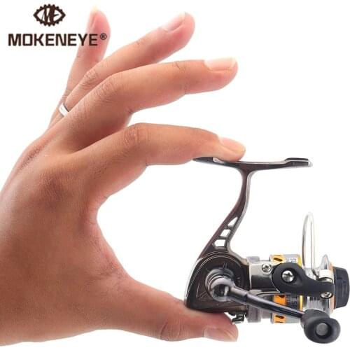 Mini Spinning Fishing Reel Metal Coil Gear Ratio 4.3:1 Saltwater Freshwater Rocker Arm Left And Right Interchanged Spinning Reel