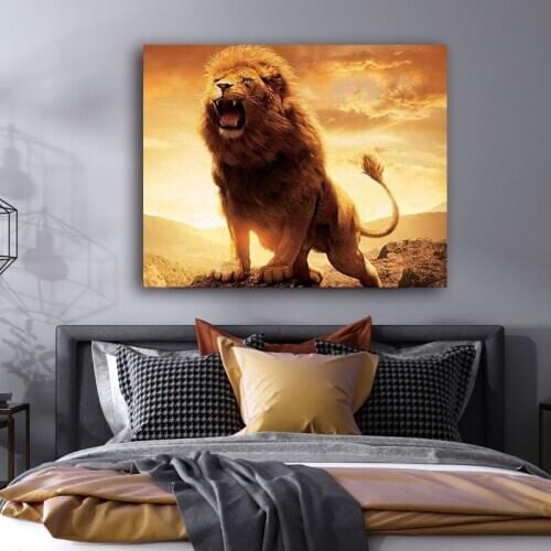 DIY colorings pictures by numbers with lion picture drawing painting by numbers framed Home