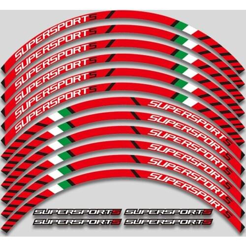 Hot Sell Motorcycle Wheel Sticker Decal Reflective Rim Bike Suitable For DUCATI super sport supersport supersport s 939