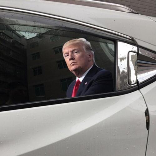 Trump On Board Sticker Car Window Sticker Waterproof Transparent Auto Glass Decal Waterproof Transparent Auto Glass Decal