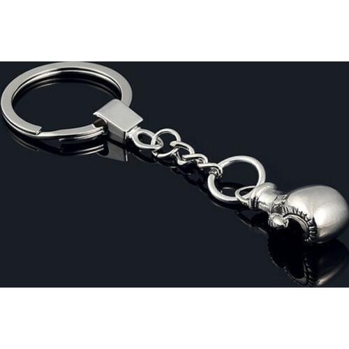 New Design Boxing Glove key chain -Hot Cool metal Barbell Keychain Sports Car Key Ring Bag pendant key Holder Best Gift jewelry
