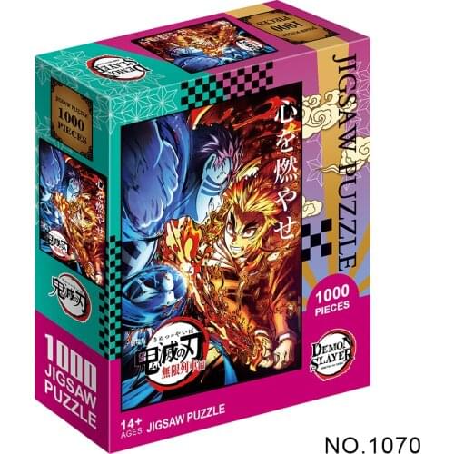 New Puzzle 1000 Pieces Demon Slayer Kimetsu No Yaiba Adult Puzzles Kids DIY Jigsaw Puzzle Creativity Imagine Educational Toys