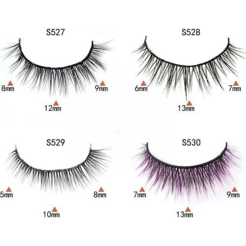 Water Based Lashes Reusable False Eyelashes Water-Activated Eyelashes Self-Adhesive Without Eyelash Makeup Beauty Glue Exte E0U1
