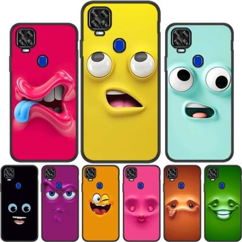 Funny Face Case For ZTE Blade V2020 Smart 20 Smart Case Blade V202 Vita Axon 11 SE 3D Heart Circle Shockproof Soft Silicon Cover