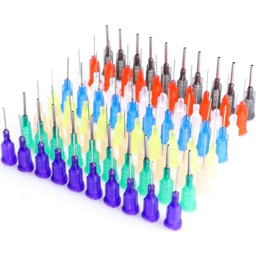 50Pcs 14-30G 15Models Availlable Steel Dispensing Tapered Pinhead Glue Liquid Dispenser Needles for Dispenser Controller