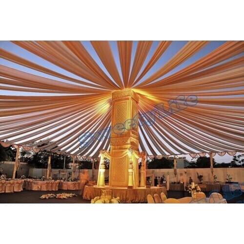 Wedding 12 pieces Ceiling Drape Canopy Drapery for decoration Gold Roof decoration Banquet supply