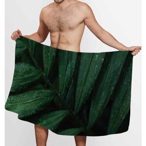 Dark Green Sport Towel Sweat Quick Dry Towel 30cm Width Triathlon 160cm Beach Towel Big for Man Women Portable Soft Bath Towels