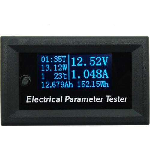 Battery Capacity tester 7in1 Power watt swr Electrical Parameter Meter Voltage Current Energy Temperature Tester time wattmeter