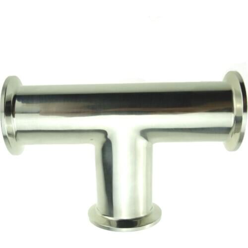 Sanitary Tee Fitting Tri Clamp Ferrule 3 Way Pipe Fitting Stainless Steel SS304