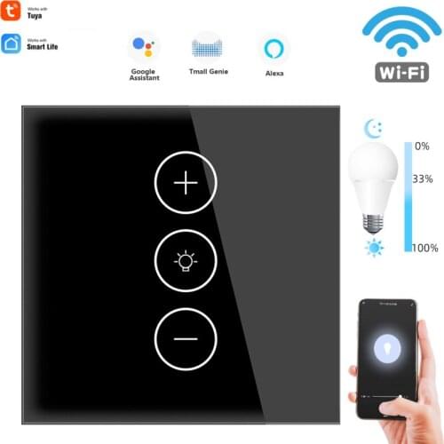 WIFI Smart Switch Remote Sensor LED Dimmer Light Switch Wireless Timer Tuya Smart Life Remote Control Dimmable EU Smart Switches