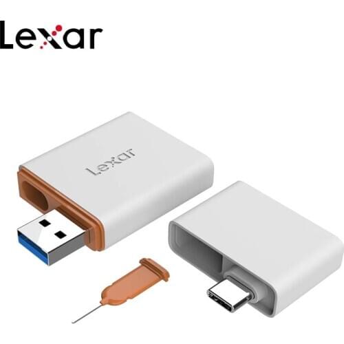 Lexar Professional Card Reader Lexar nCARD Nano Memory Card 2-in-1 USB 3.1 Type-C Dual Port High Speed Micro SD Card Reader
