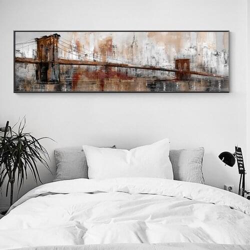 Vintage Bridge Wall Art Canvas Modern City Landscape Paintings On The Wall Print Art Posters Cuadros Pictures For Living Room