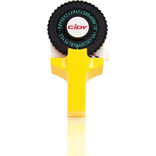 Yellow 3D Embossing Label Maker for MOTEX E101 Upgrade Version C101 Mini DIY Manual Typewriter fit for 9mm 3D label Tape