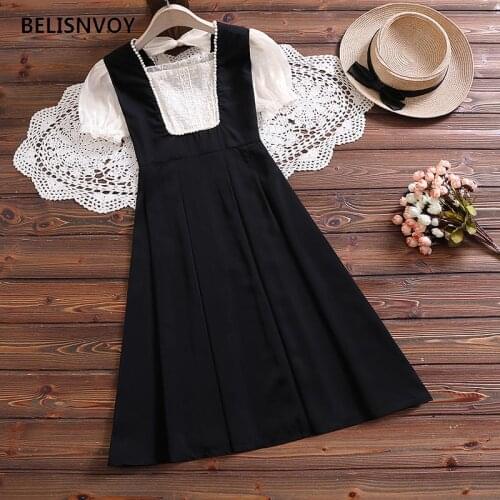 French Retro Beads Square Collar Party Dresses Elegant High Waist Slim Puff Sleeve Women 2021 Black Red Dress Female Vestidos