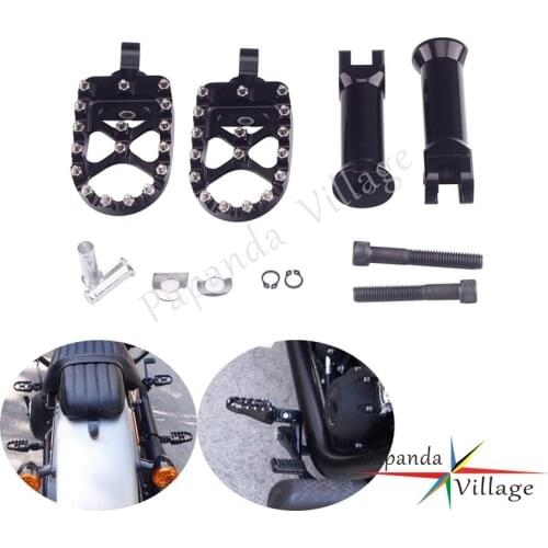 1 Set Passenger Front/Rear Footrest Foot Peg Clamp Mount Bracket for Harley Softail 2018-2020 Street Bob Slim FLFB Foot Pedal