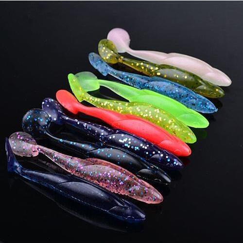 10Pcs Multicolor Soft Durable Plastic Bionic Fish Lures Baits Fishing Tackle Fishing Lures