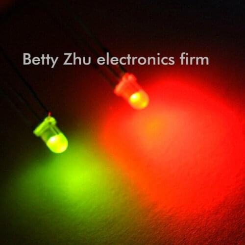 1000PCS/LOT LED 3MM round red and green light-emitting diode (common cathode diode) mist