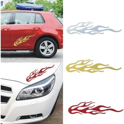 2Pcs Universal Motorcycle Gas Fuel Oil 3D PVC New sale Car-styling hot Badge J8G3 Flame Decal Sticker C1S1