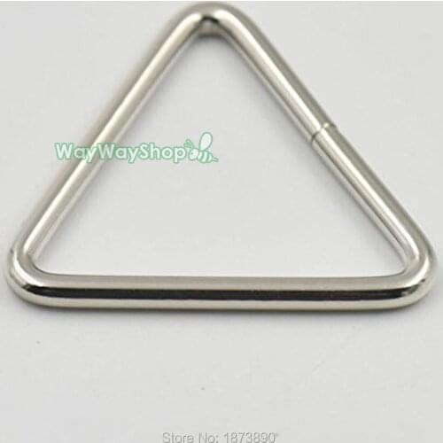 50 Pcs 3/8" 10mm 1.25"32mm choiceTriangles Dee D Ring Webbing Buckles DRT02 Nickle