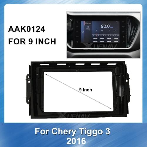 9 inch GPS Plate Panel Frame Fascias Replacement Trim Bezel Car radio Center Stereo Audio Fascia For Chery Tiggo 3 2016 DVD