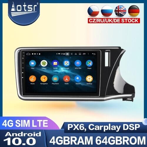 Car GPS Navigation For Honda City DVD Player 2014-2019 Android Multimedia Player Radio Tape Recorder Stereo Head Unit Carplay 2K
