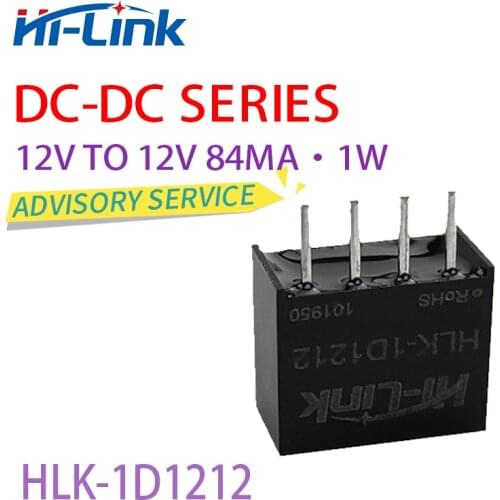 Free ship HLK-1D1212 12v ac to 12v dc converter 1W 12V 84mA output variable dc dc converter isolated module 20pcs/lot