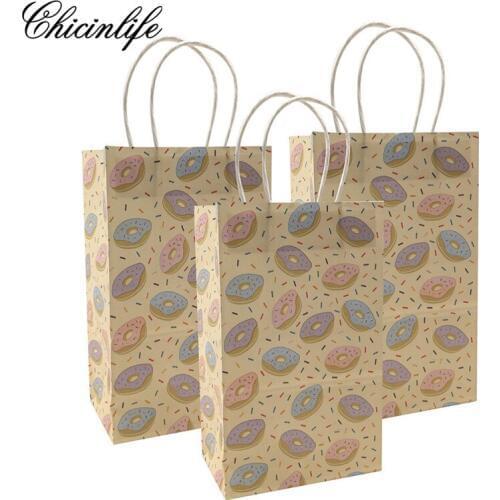 Chicinlife 5Pcs Donut Party Paper Candy Box for Baby Shower Gift Cookies Boxes Donut Birthday Party Decorations Kids Supplies