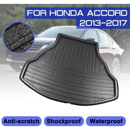 For Honda Accord 2013 2014 2015 2016 2017 Car Rear Trunk Boot Mat Waterproof Floor Mats Carpet Anti Mud Tray Cargo Liner