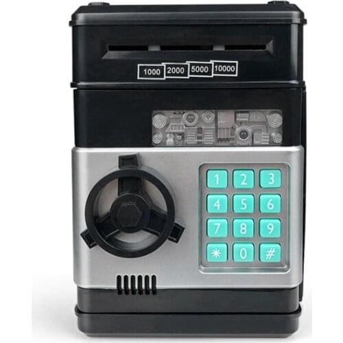 New Electronic Piggy Bank ATM Password Money Box Cash Coins Saving Box ATM Bank Safe Box Automatic Deposit