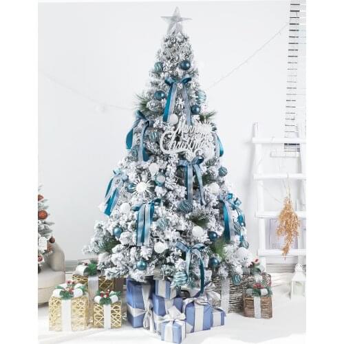 GY Butterfly Blue Christmas Tree Home Package 1.5/1.8/2.1/3 M 4 Encryption Large Christmas Scene Decoration