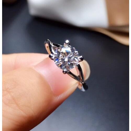 Crackling moissanite gemstone ring for women jewelry engagement ring for wedding real 925 silver ring birthday gift new style